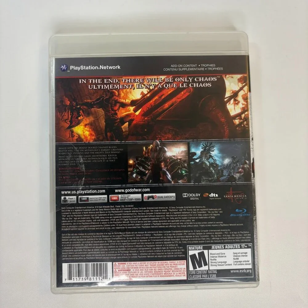 Lot of 2 PS3 Playstation 3 God of War Games
